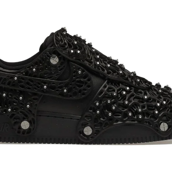 Nike Air Force 1 Low Swarovski Retroreflective Crystals Black 10.5 W / 9.0 M - Picture 2 of 11